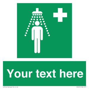 Custom Safety Shower Sign